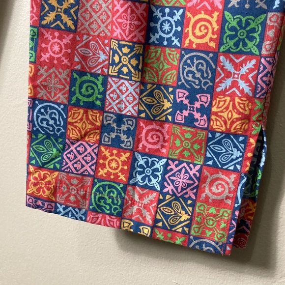 NWT Coco Shop Cotton Pants in Navy Checkerboard - Picture 8 of 11